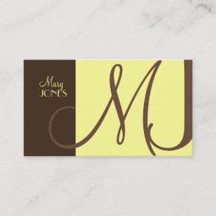 Cartão de Visita Monograma em cores retro