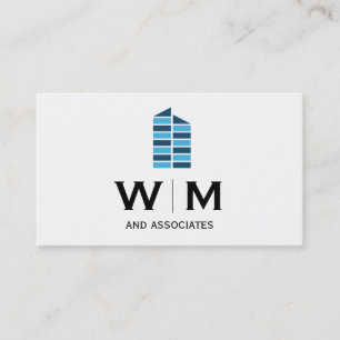 Cartão De Visita Monograma Executivo Agente imobiliário