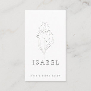 Cartão De Visita Monograma floral letterpress profissional Código Q