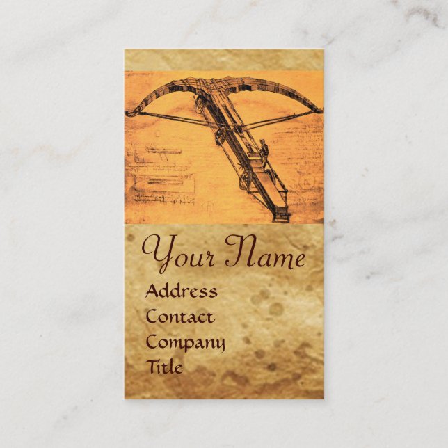 CARTÃO DE VISITA MONOGRAMA GIGANTE DO CROSSBOW (Frente)