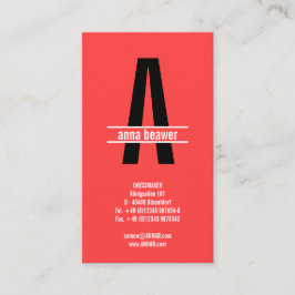 Cartão De Visita Monograma Impressionante e Negrito