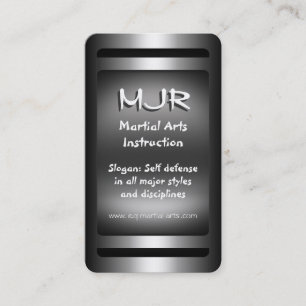 Cartão De Visita Monograma, Instrução de Artes Marciais, aspecto me
