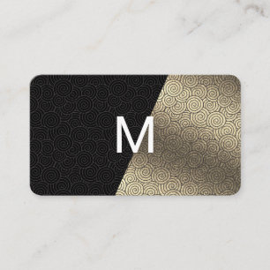 Cartão De Visita Monograma Lux Ouro Remoinho