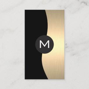 Cartão De Visita Monograma Luxe Dourado