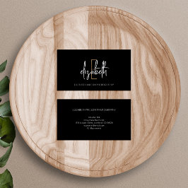 Cartão De Visita Monograma Moderno Dourado