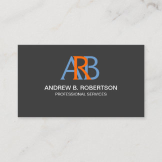 Cartão De Visita Monograma Moderno e Elegante