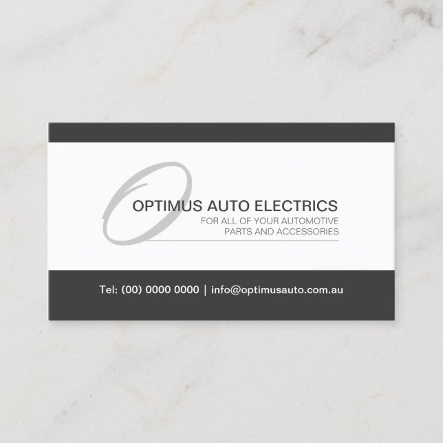 Cartão De Visita Monograma moderno e elegante (Frente)