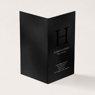 Cartão De Visita Monograma moderno minimalista profissional