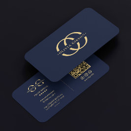 Cartão De Visita Monograma moderno O Logotipo Escuro Elegante Marin