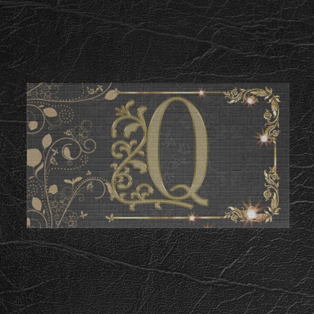 Cartão De Visita Monograma Moderno Profissional Masculino Único (Criador carregado)