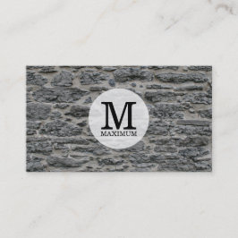 Cartão De Visita Monograma/Pedra de Serif Type