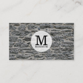 Cartão De Visita Monograma/Pedra de Serif Type