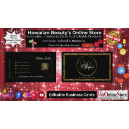 Cartão De Visita Monograma Personalizado - Código QR Preto e Dourad