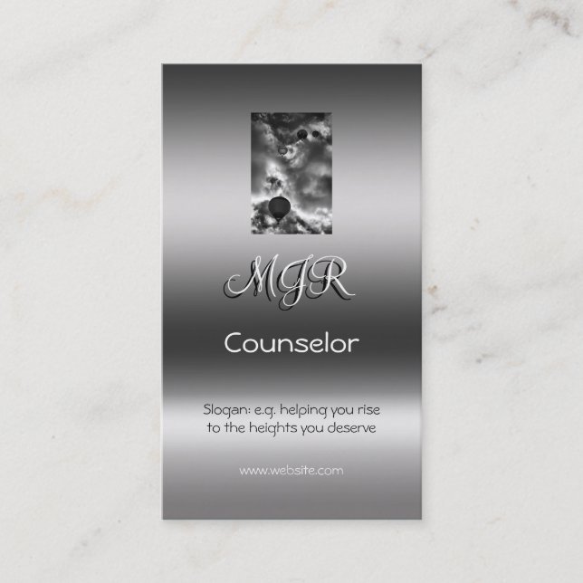 Cartão De Visita Monograma, Pilha de Balões de Ar Quente, efeito me (Frente)