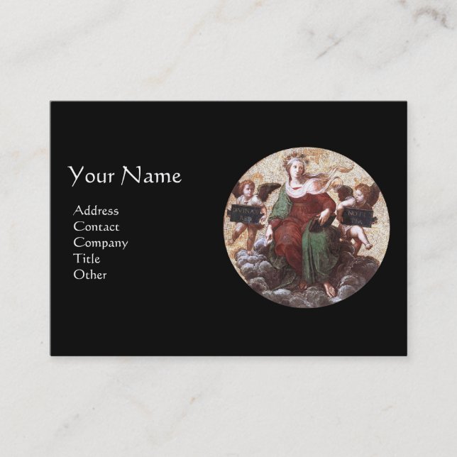 Cartão De Visita Monograma, preto (Frente)