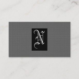 Cartão De Visita Monograma Preto