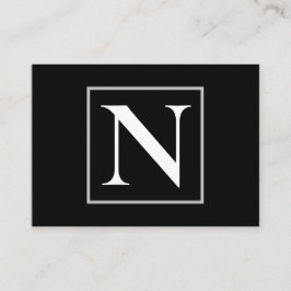 Cartão De Visita Monograma preto e branco