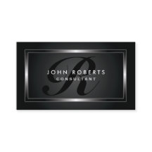 Monograma Professional Elegante Moderno Preto