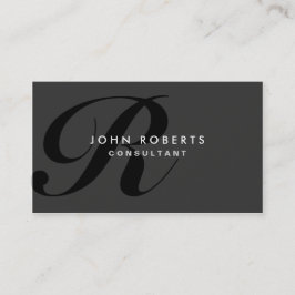 Cartão De Visita Monograma Professional Elegante Moderno Preto