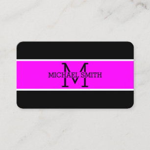 Cartão De Visita Monograma Professional Magenta Modern