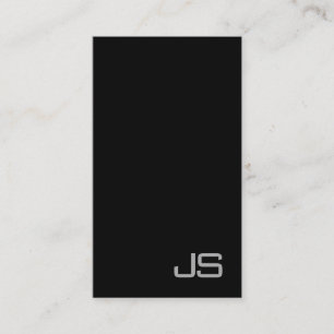 Cartão De Visita Monograma Profissional Branco Claro