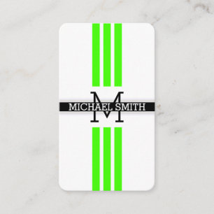 Cartão De Visita Monograma Profissional Moderno Riscos de Harlequin