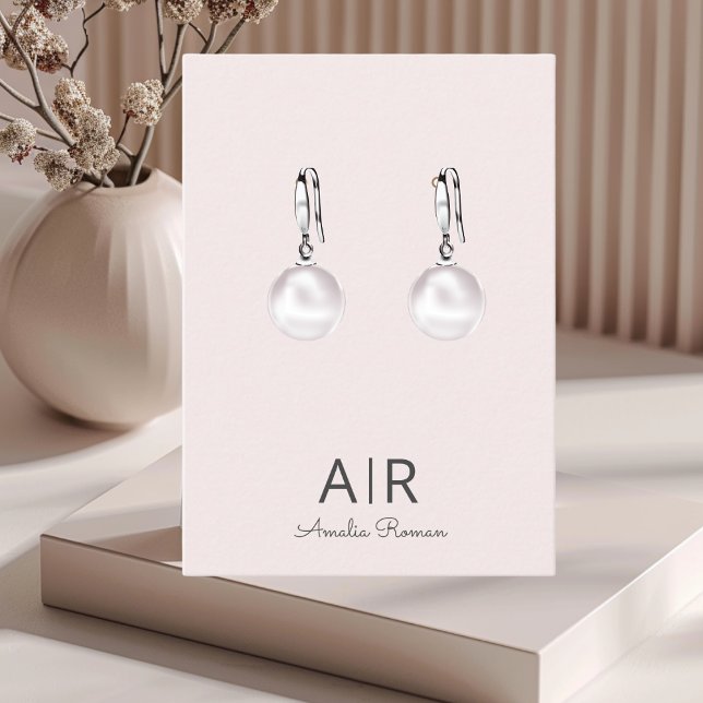 Cartão De Visita Monograma Rosa Personalizado (Criador carregado)