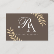 Monograma Simples Castanho