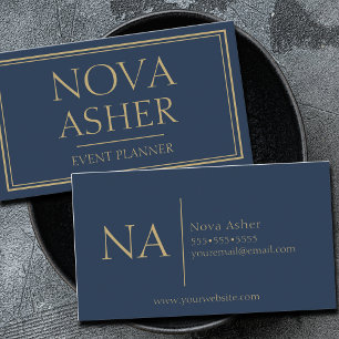 Cartão De Visita Monograma Simples e Profissional Elegante