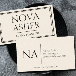 Cartão De Visita Monograma Simples e Profissional Elegante