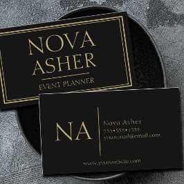 Cartão De Visita Monograma Simples e Profissional Elegante