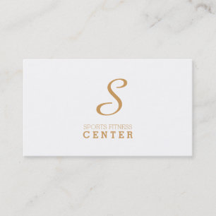 Cartão De Visita Monograma simples (manteiga de amendoim)