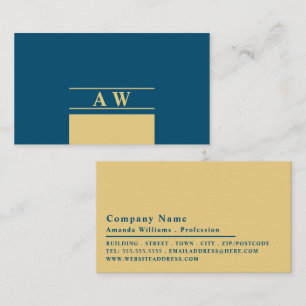 Cartão De Visita Monograma simples, minimalista