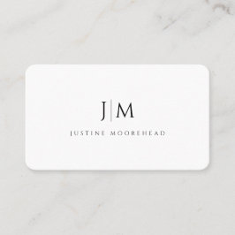 Cartão De Visita Monograma Simples Profissional Moderno