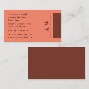 Cartão De Visita Monograma simplificado, minimalista