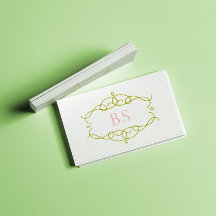 Monograma Verde de Boho Elegante Moderno