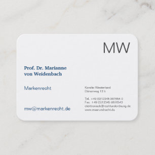 Cartão De Visita Monograma Visitenkarten