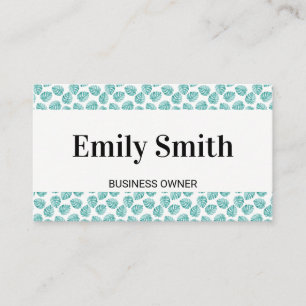 Cartão De Visita Monstera Leaf Pattern