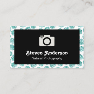 Cartão De Visita Monstera Leaf Pattern