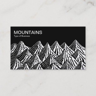Cartão De Visita Montanhas - Branco e Preto (Dourado)