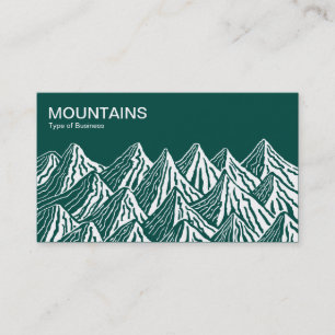 Cartão De Visita Montanhas - Branco e Verde 004840