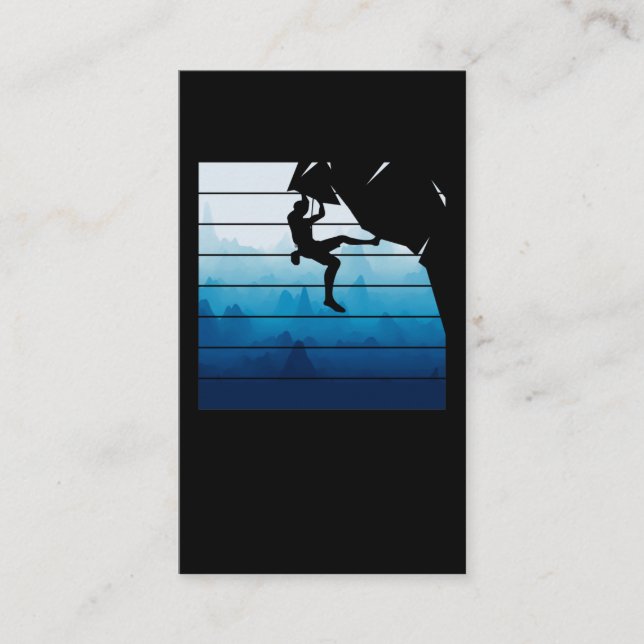 Cartão De Visita Montanhas Montanhosas Retro Rock Escalbing Men (Frente)