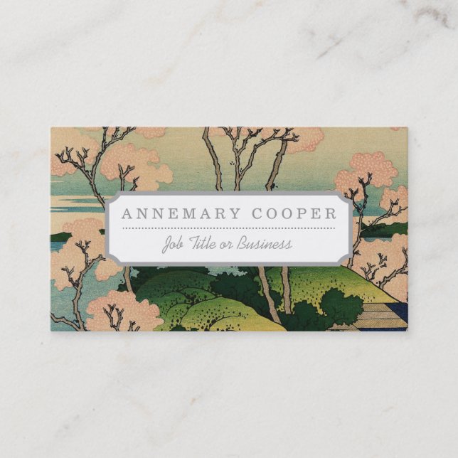 Cartão De Visita Monte de Goten-yama, Shinagawa no Tōkaidō. (Frente)