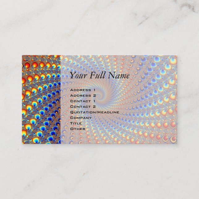 Cartão De Visita Monterey Fractal Art (Frente)