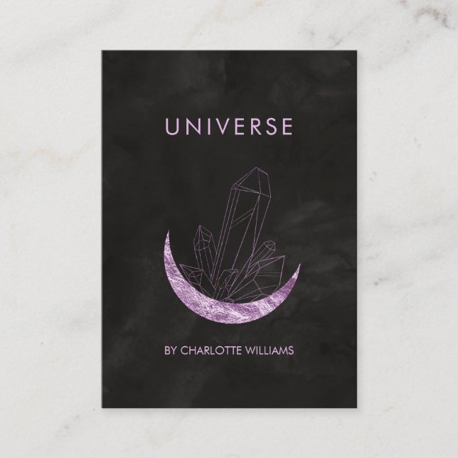 Cartão De Visita  Moon Crystal Energy Healer Business Card Visitenk (Frente)
