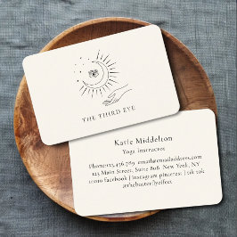 Cartão De Visita Moon Eye Yoga Reiki Wellness 
