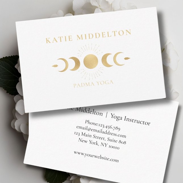 Cartão De Visita Moon Yoga  Reiki Wellness Visitenkarte (Moon Yoga Reiki Wellness Business Card)