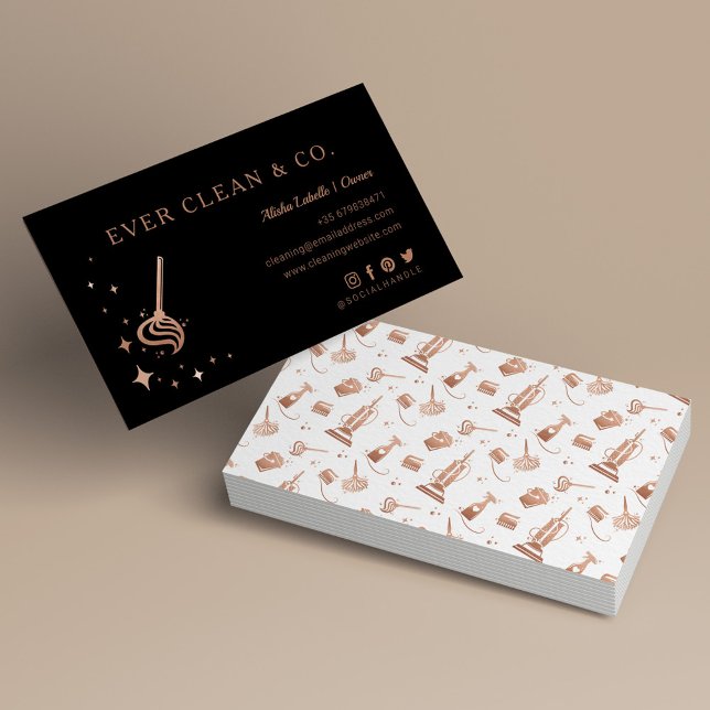 Cartão De Visita Mop Professional Maid & House Clearing (Criador carregado)