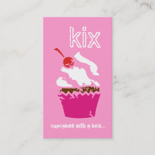 Cartão De Visita Morango do cupcake de 311 Kickin