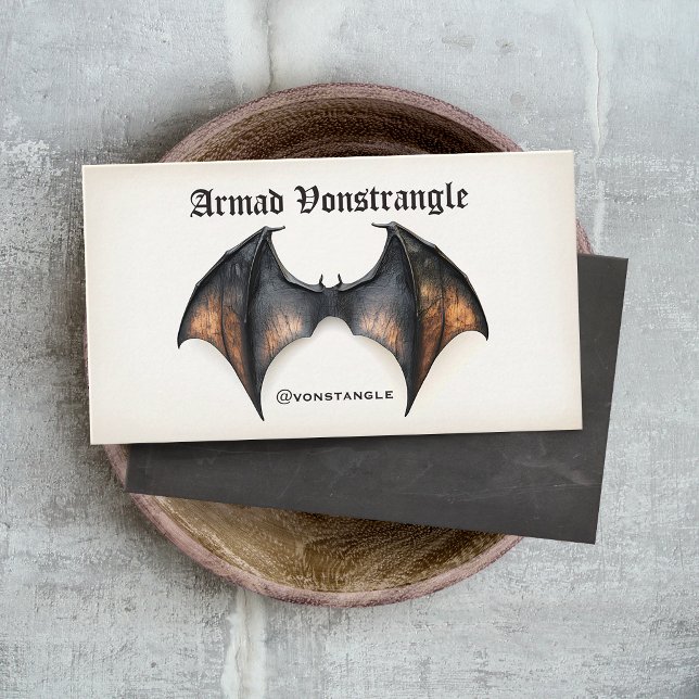 Cartão De Visita Morcego Vampiro (vampire bat wings business cards)